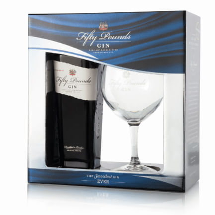 Gin Pack Fifty Pounds Festivo + Copa c Estuche