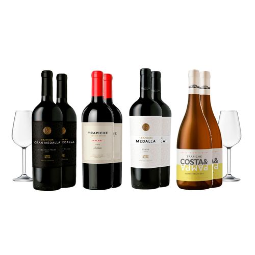 SmartBox Bodega Trapiche 8 Vinos + 2 Copas