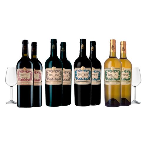 SmartBox Rutini Colección 8 Vinos + 2 Copas