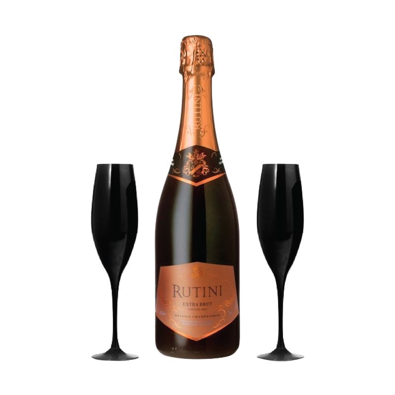 Set Rutini Extra Brut + 2 Copas Cristal Negro
