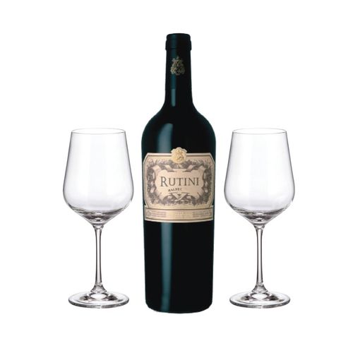 Rutini Coleccion Malbec mas 2 Copas con Estuche