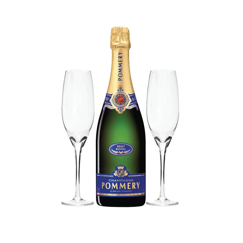 Set-Pommery-Brut-Royal---copas-cristal
