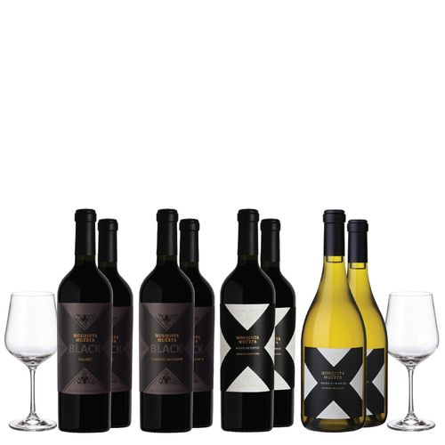 Smart Box Mosquita Muerta Surtido 8 Vinos + 2 Copas