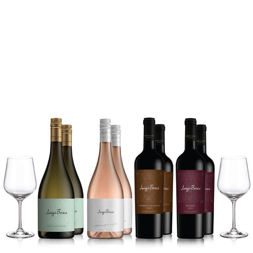 Smart Box Luigi Bosca Surtido 8 Vinos + 2 Copas