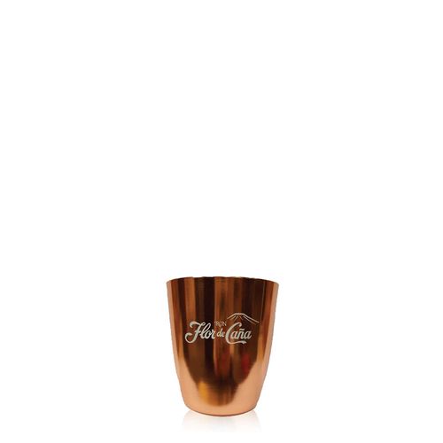 Vaso Aluminio Cobre Satinado Flor De Caña 250 Cc Caja x 6