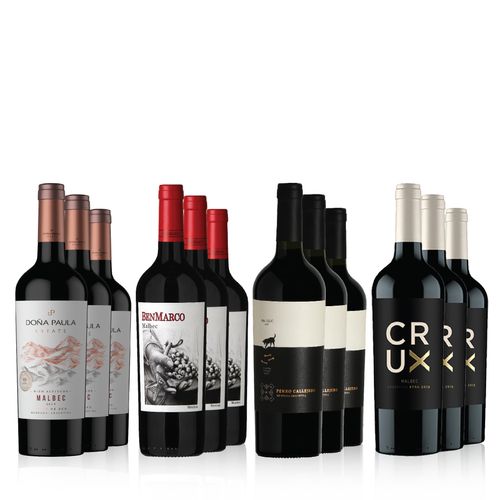 Vinos Tintos Malbecs Valle de Uco Selección x 12 c/ Estuche