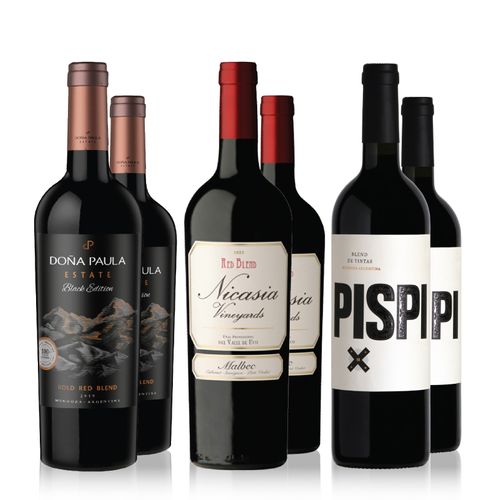 Combo Seleccion De Blends Tintos X 6 Blackwine