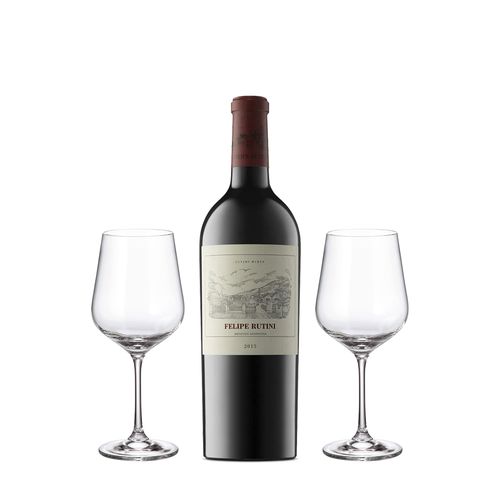 Felipe Rutini Blend 750 ml mas 2 Copas con Estuche