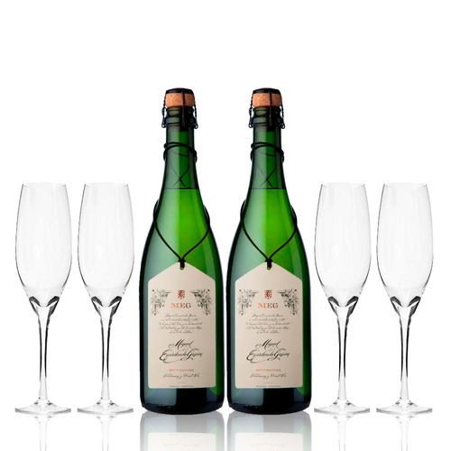 MEG Brut Nature x 2 mas 4 Copas con Estuche