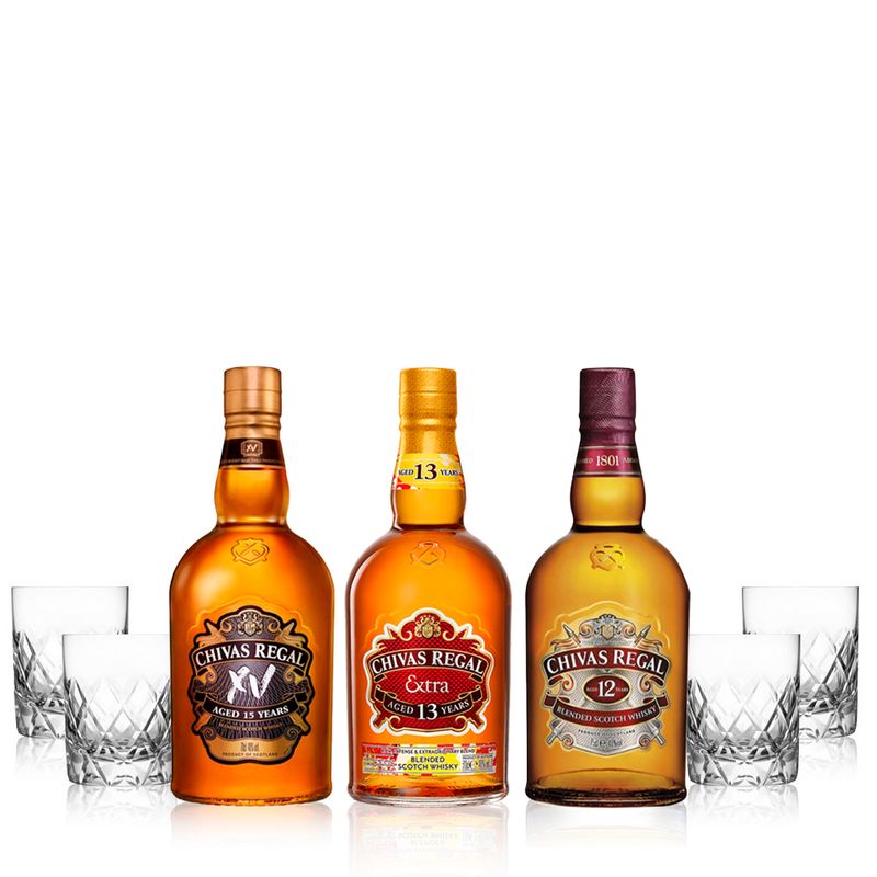Set-Chivas---4-Vasos-Tallados