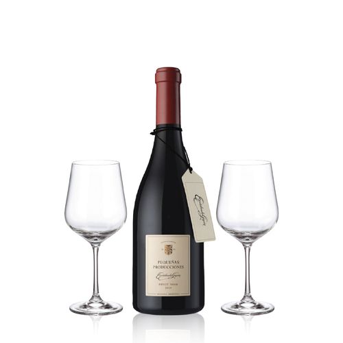 Pequeñas Producciones Pinot Noir mas 2 Copas con Estuche