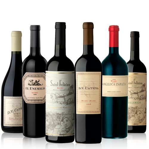 Set 6 elegidos Catena Zapata Malbecs + Estuche Maletín BlackWine