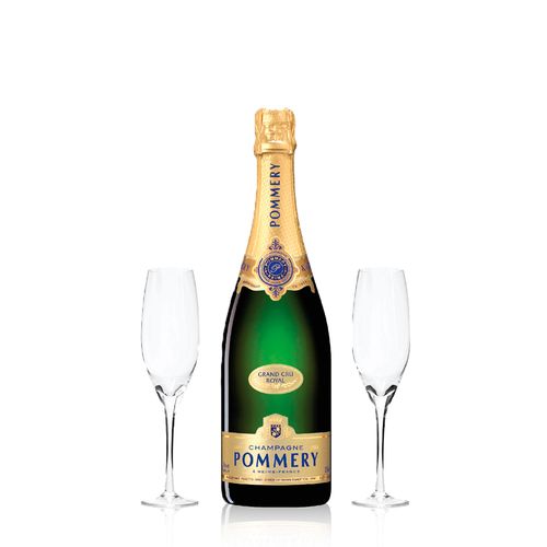 Pommery Millesime mas 2 Copas Flauta con Estuche