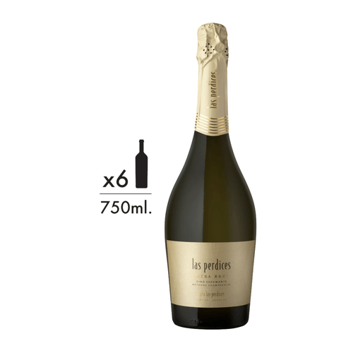 Espumante Las Perdices Champenoise Corto Extra Brut 750 ml Pack x 6