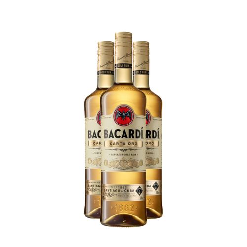 Ron Bacardi Dorado Caja x 3