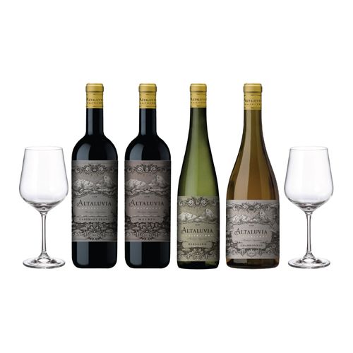 Altaluvia By Doña Paula Selección x 4 más 2 copas con Estuche